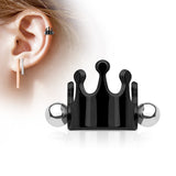 Crown Ear Cartilage Helix Cuff Barbells