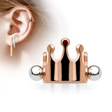 Crown Ear Cartilage Helix Cuff Barbells