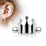 Crown Ear Cartilage Helix Cuff Barbells