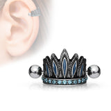 Tribal Chief's Headdress Surgical Steel Cartilage Barbell Helix Cuff