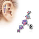 Five Opal Ear Cartilage Daith Helix Tragus Barbell