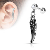 Angel Wing Dangle Surgical Steel Cartilage Helix Tragus Barbells