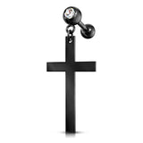 Cross Dangle Crystal Set Ear Cartilage Helix Tragus Barbell Earrings studs