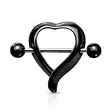 Heart Shaped 316L Surgical Steel Nipple Shield Rings