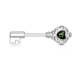 Pair of Opal Glitter Heart Filigree Vintage Nipple Barbell Rings