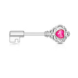 Pair of Opal Glitter Heart Filigree Vintage Nipple Barbell Rings