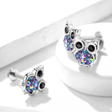 CZ Owl Top Labret, Monroe Ear Cartilage Helix Tragus Barbell