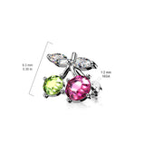 CZ Cherry Top Lip Labret Monroe Ear Cartilage Tragus