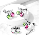CZ Cherry Top Lip Labret Monroe Ear Cartilage Tragus