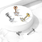 Triple Marquise CZ Labret Tragus Snug Ear Cartilage Helix Studs