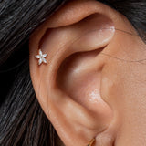5 Marquise CZ Flower Top Labret Tragus Snug Ear Cartilage Helix Studs
