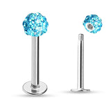 CZ Ferido Ball Labret Monroe Daith Tragus Helix Stud