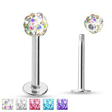 CZ Ferido Ball Labret Monroe Daith Tragus Helix Stud