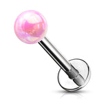 Metallic AB Coating Ball Over Surgical Steel For Cartilage Labret Monroe Helix