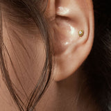 Steel Ball Around CZ Top Lip Labret Monroe Ear Cartilage Helix