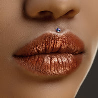 CZ Prong Set Top Lip Labret Flat Back Studs For Lip Chin Nose 18G