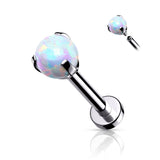 Claw Set 3 MM Opal Ball Lip Labret Chin Monroe Ear Cartilage