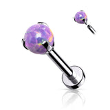 Claw Set 3 MM Opal Ball Lip Labret Chin Monroe Ear Cartilage