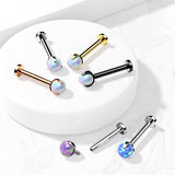 Claw Set 3 MM Opal Ball Lip Labret Chin Monroe Ear Cartilage