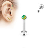 Opal Internal Threaded Labret Monroe Daith Tragus Helix Stud