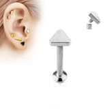 Triangle Top Internal Threaded Labret Monroe Daith Tragus Helix Stud