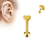 Heart Top Internal Threaded Labret Monroe Daith Tragus Helix Stud