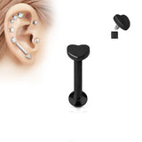 Heart Top Internal Threaded Labret Monroe Daith Tragus Helix Stud