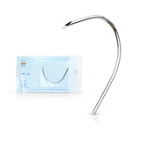 100pcs Surgical Steel Pre-Sterile Disposable Curved Piercing Needles