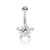 Star CZ Cluster Belly Button Navel Rings