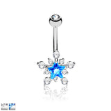 Star CZ Cluster Belly Button Navel Rings