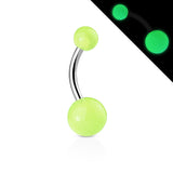 Assorted Color Glow In Dark Ball Navel Belly Button Rings