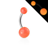 Assorted Color Glow In Dark Ball Navel Belly Button Rings