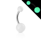 Assorted Color Glow In Dark Ball Navel Belly Button Rings