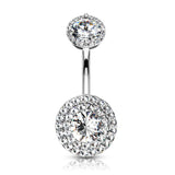 3 Pc Hot Seller 14K Gold And Surgical Steel CZ Navel Belly Button Rings
