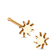 Sunburst Top 316L Surgical Steel Nose Studs