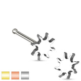 Sunburst Top 316L Surgical Steel Nose Studs