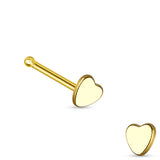 Heart Top 316L Surgical Steel Nose Studs