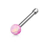 Synthetic Opal Ball 316L Surgical Steel Nose Bone Stud Rings