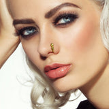 Snake Wrapped Around CZ 316L Surgical Steel Nose Bone Stud Rings