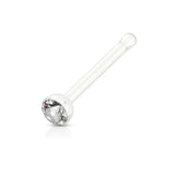 Clear Acrylic With Mixed CZ Nose Stud No Metal