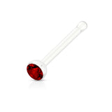 Clear Acrylic With Mixed CZ Nose Stud No Metal