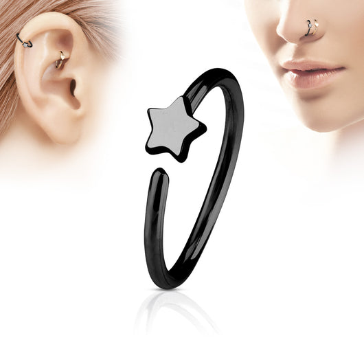 20G Dangle Heart Nose Ring Hoop | Nose ring jewelry, Nose jewelry, Heart nose  rings