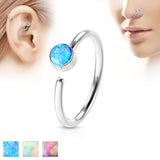 Opal Ear Cartilage Daith Helix Tragus Nose Rings