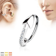 CZ Arrow Ear Cartilage Daith Tragus Helix Earrings Hoop Nose Rings