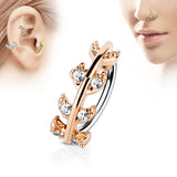 CZ Vine Ear Cartilage Daith Tragus Helix Earrings Hoop Nose Rings