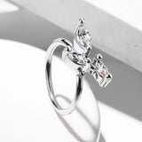 3 Marquise CZ Vine Bendable Cartilage Tragus Helix Earrings Hoop Nose Rings