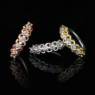 Filigree Edges Lined CZ Ear Cartilage Daith Tragus Helix Earrings Hoop Nose Rings