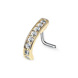 CZ Nose Crawlers L Bend Nose Stud Rings