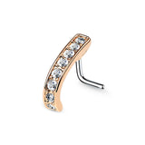 CZ Nose Crawlers L Bend Nose Stud Rings