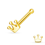 Crown Top 316L Stainless Steel Nose Stud